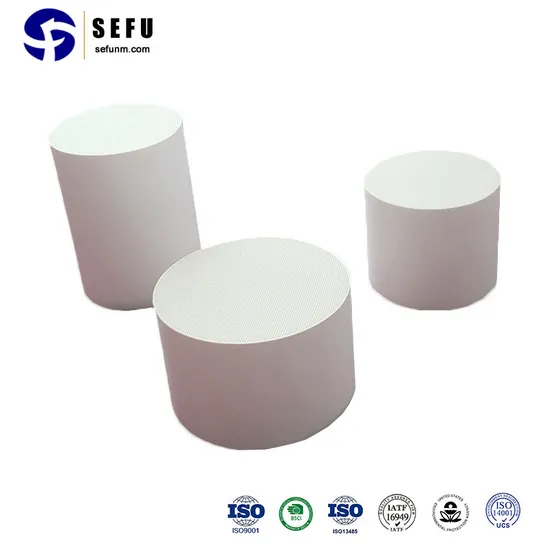 Sefu Ceramic Foundry Filter China Automobile Catalytic Converters Supplier 400 Cpsi 600 Cpsi 900 Cells Cordierite Honeycomb Ceramic Catalyst Substrate Carrier 